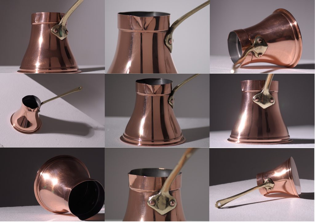 Picture of a typical Turkish coffee pot or cezve.