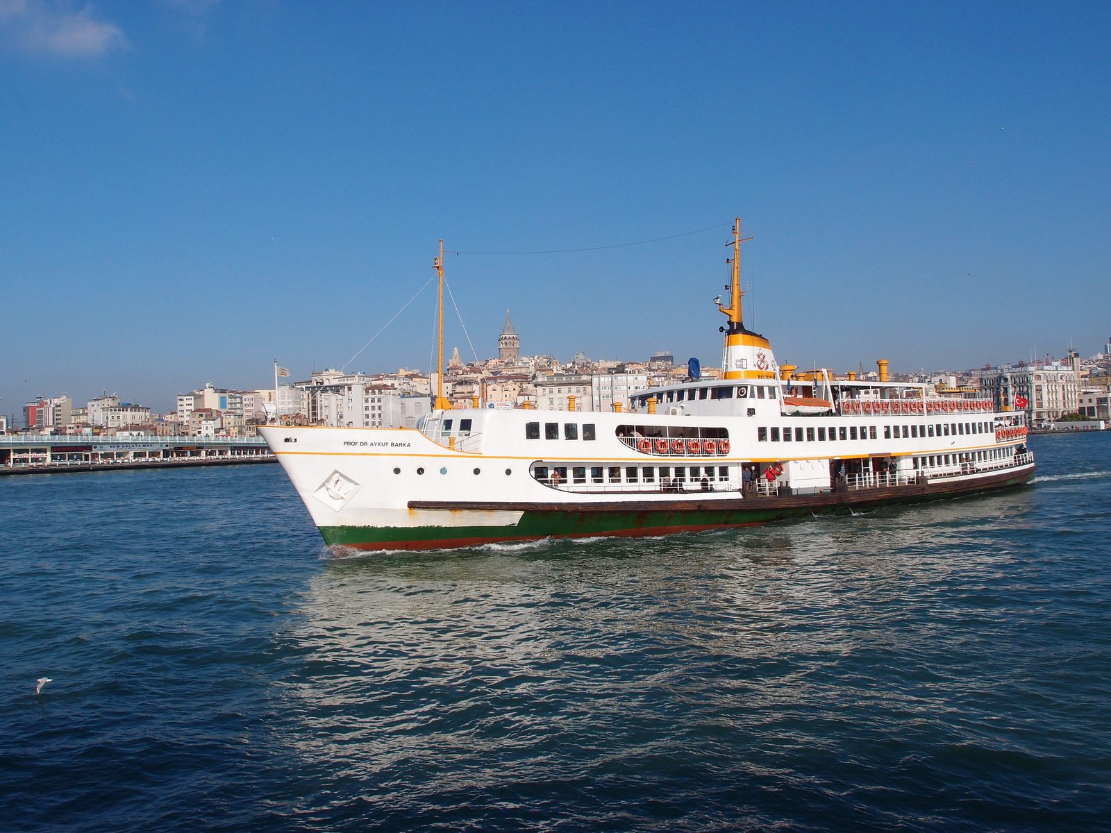 A Şehir Hatları ferry cruising the Bosphorus on a tour in Istanbul