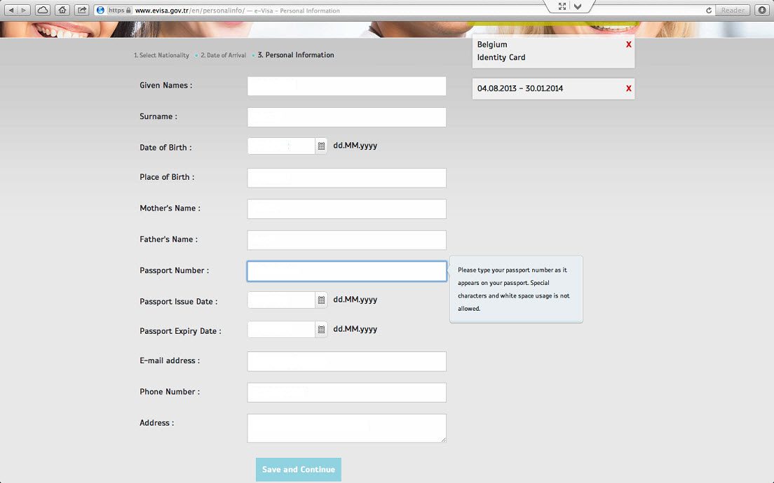 How to get a Turkish Visa or e-Visa online - Step 4