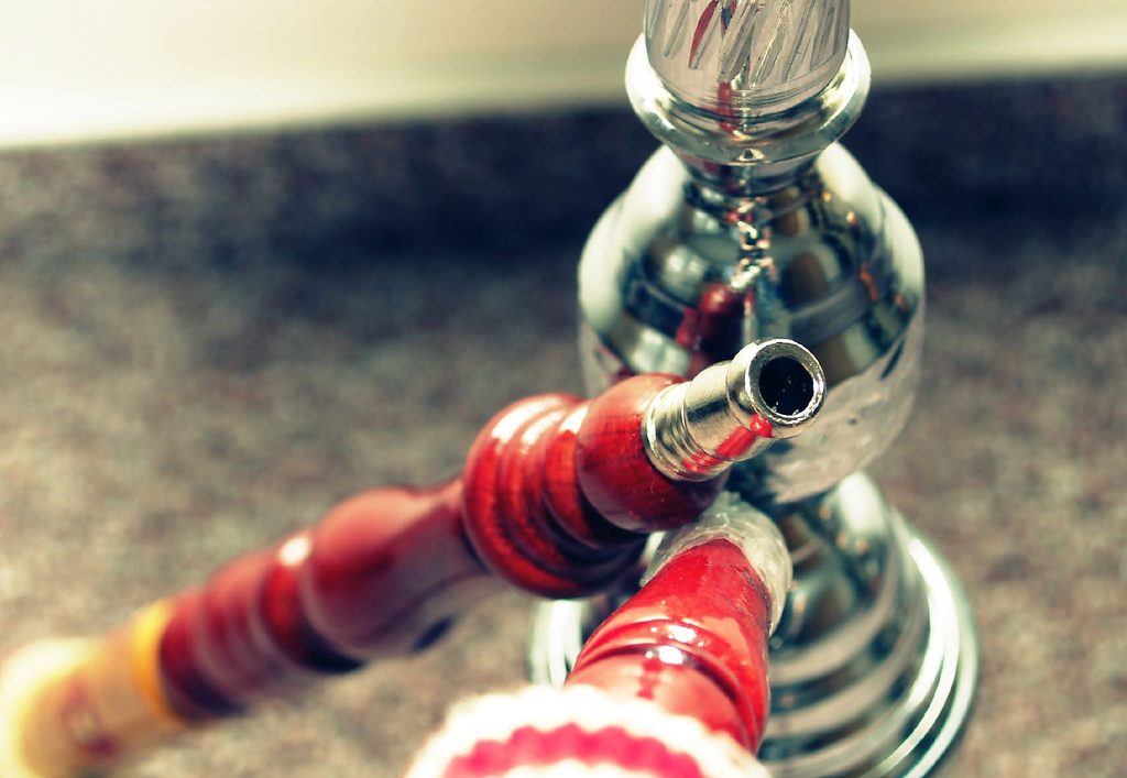 Picture of a Turkish water pipe or hookah in Istanbul, Turkey.