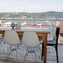 Picture from terrace of Mangerie Bebek in Istanbul, Turkey.
