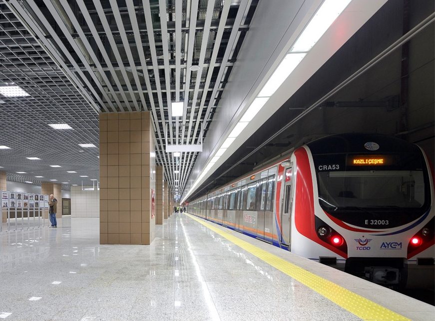 Image of Marmaray train station in Yenikapi, Istanbul.